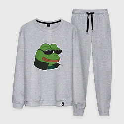 Костюм хлопковый мужской Пепе крутой в очках, цвет: меланж