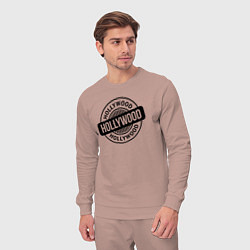 Костюм хлопковый мужской Hollywood vibe, цвет: пыльно-розовый — фото 2