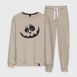 Костюм хлопковый мужской Halloween smile, цвет: миндальный