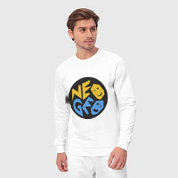 Костюм хлопковый мужской Neo geo logo, цвет: белый — фото 2