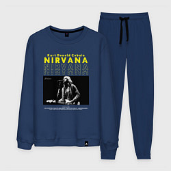 Костюм хлопковый мужской Курт Кобейн Nirvana, цвет: тёмно-синий