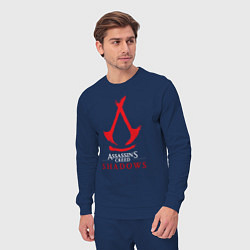 Костюм хлопковый мужской Assassins Creed Shadows - badge, цвет: тёмно-синий — фото 2