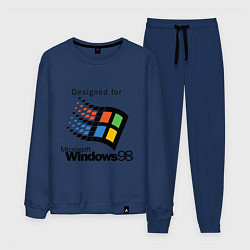 Костюм хлопковый мужской Предназначен для windows 98, цвет: тёмно-синий