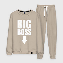 Костюм хлопковый мужской Big boss arrow, цвет: миндальный