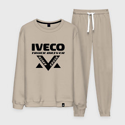 Костюм хлопковый мужской Iveco дальнобой, цвет: миндальный
