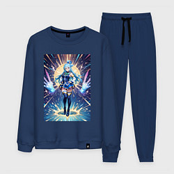 Костюм хлопковый мужской Богиня Аква Коносуба, цвет: тёмно-синий