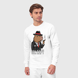 Костюм хлопковый мужской Дон капибара, цвет: белый — фото 2