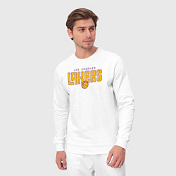 Костюм хлопковый мужской Team Los Angeles Lakers, цвет: белый — фото 2