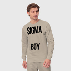 Костюм хлопковый мужской Сигма, цвет: миндальный — фото 2