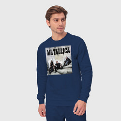 Костюм хлопковый мужской Metallica - cool guys, цвет: тёмно-синий — фото 2