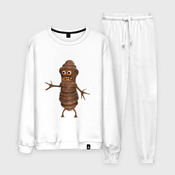 Мужской костюм Сartoon worm character brown