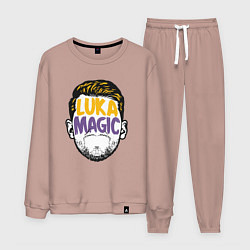Костюм хлопковый мужской Luka magic face, цвет: пыльно-розовый