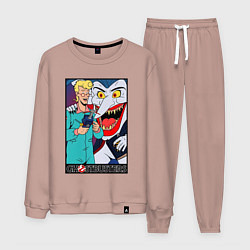 Костюм хлопковый мужской Ghostbusters - Egon and goblin, цвет: пыльно-розовый