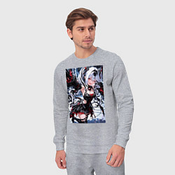 Костюм хлопковый мужской Jetavie Punishing Gray Raven, цвет: меланж — фото 2