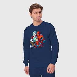 Костюм хлопковый мужской Spider-Man is Rick and Mortys friend, цвет: тёмно-синий — фото 2