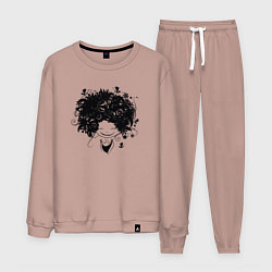 Костюм хлопковый мужской Spring girl, цвет: пыльно-розовый