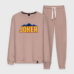Костюм хлопковый мужской Nuggets Joker, цвет: пыльно-розовый
