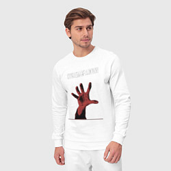 Костюм хлопковый мужской System of a Down toxicity, цвет: белый — фото 2