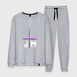 Костюм хлопковый мужской Depeche Mode - Sofad logos, цвет: меланж