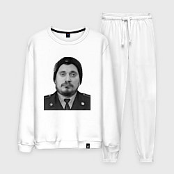 Костюм хлопковый мужской Паша техник в форме, цвет: белый