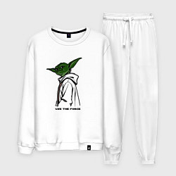 Костюм хлопковый мужской Use the Force, цвет: белый