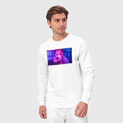 Костюм хлопковый мужской Бегущий по лезвию в стиле Аниме, цвет: белый — фото 2