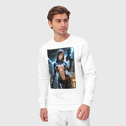 Костюм хлопковый мужской Рэйка Шимохира в костюме Gantz:O, цвет: белый — фото 2