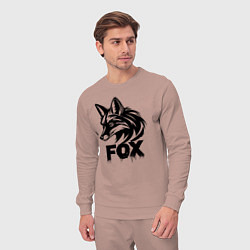 Костюм хлопковый мужской Лис хитрый, цвет: пыльно-розовый — фото 2