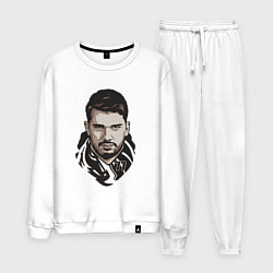 Костюм хлопковый мужской Лука 77, цвет: белый