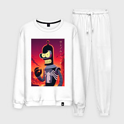 Костюм хлопковый мужской Веном Бендер - мем, цвет: белый