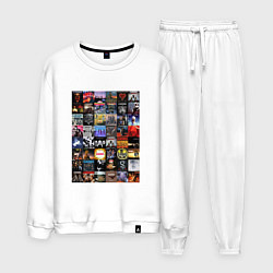 Костюм хлопковый мужской Scorpions - обложки, цвет: белый