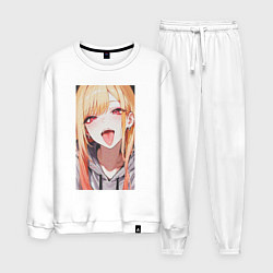 Костюм хлопковый мужской Марин Китагава - кукла, цвет: белый