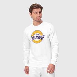 Костюм хлопковый мужской Lakers star, цвет: белый — фото 2