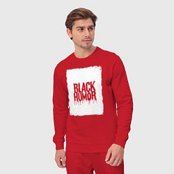 Костюм хлопковый мужской Чёрный юмор в подтёках, цвет: красный — фото 2
