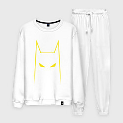 Костюм хлопковый мужской Batman minimalism, цвет: белый