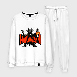 Мужской костюм Вампир с надписью halloween