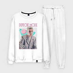 Костюм хлопковый мужской Depeche Mode 80s Dave, цвет: белый