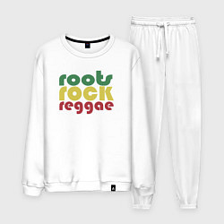 Костюм хлопковый мужской Roots rock reggae, цвет: белый