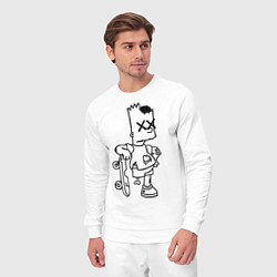 Костюм хлопковый мужской Bart Simpsons Zombie, цвет: белый — фото 2