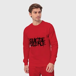 Костюм хлопковый мужской Suicide Silence, цвет: красный — фото 2