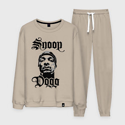 Костюм хлопковый мужской Snoop Dogg Face, цвет: миндальный