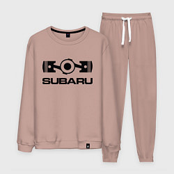 Костюм хлопковый мужской Subaru, цвет: пыльно-розовый