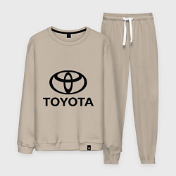Костюм хлопковый мужской Toyota Logo, цвет: миндальный
