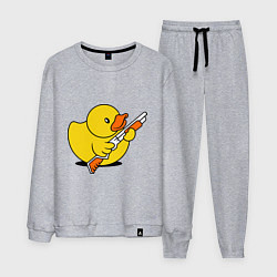 Костюм хлопковый мужской Утенок с ружъем, цвет: меланж