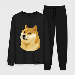 Костюм хлопковый мужской Doge, цвет: черный