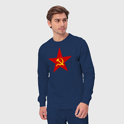 Костюм хлопковый мужской Звезда СССР, цвет: тёмно-синий — фото 2