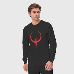 Костюм хлопковый мужской Quake, цвет: черный — фото 2