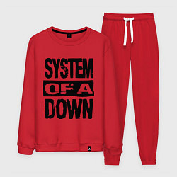 Костюм хлопковый мужской System Of A Down, цвет: красный