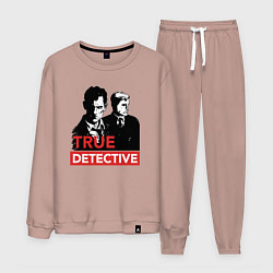 Костюм хлопковый мужской True Detective, цвет: пыльно-розовый