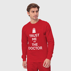 Костюм хлопковый мужской Trust me Im the doctor, цвет: красный — фото 2